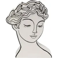 Kare Favola Lady vaas, hoogte 25 cm, keramiek, zwart/wit, wit / opaal, Woon-/ Eetkamer, Keramiek, Design