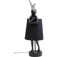 Kare Tafellamp Animal Rabbit, zwart, Woon-/ Eetkamer, Kunststof, Design, Tafellamp