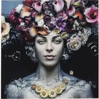 Kare design Schilderij Flower Art Lady