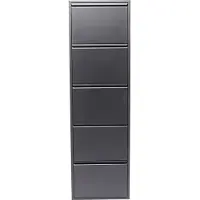 Kare design Schoenenkast Caruso antraciet 5 laden