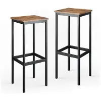 Vicco Fyrk Barkrukken set van 2 – 32 x 78 cm 2 delen Eiken rustiek