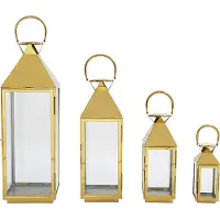 Kare design Kare lantaarn giardino gold (set van 4)