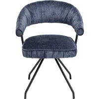 Kare design Draaistoel met armleuningen Arabella blauw