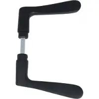 ODShop deurklink vlinder aluminium zwart