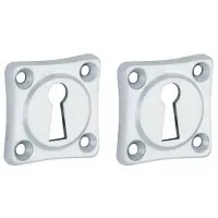 Artitec Set van twee sleutelplaatjes vierkant 38 mm mat chroom