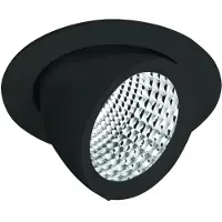 Performance In Lighting LED Inbouwspot Ø125mm | 20W 4000K 2150lm 840 | IP20 DALI Dimbaar Zwart