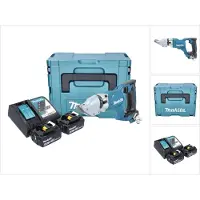 Makita DJS 200 RGJ Accu Plaatschaar 18 V 2,0 mm Brushless + 2x Accu 6.0 Ah + Lader + Makpac