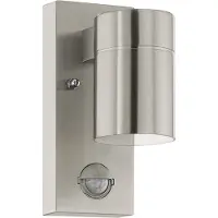 Eglo Riga 5 Wandlamp Buiten - Bewegingssensor - GU10 - 16,5 cm - RVS