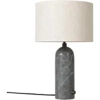 Gubi Gravity Tafellamp Grey marble | Canvas Shade | Small