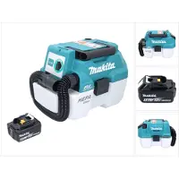 Makita DVC 750 LT1 accustofzuiger LXT 18 V 67 mbar 7,5 l borstelloos + 1x accu 5,0 Ah - zonder oplader