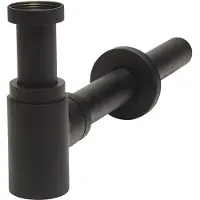 Wirquin Wastafelsifon Linéïs - Mat Zwart - In Hoogte Verstelbaar - Diam. 32mm