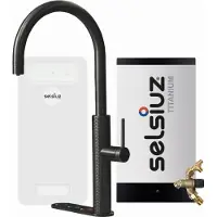 Selsiuz by Gessi 5 in 1 Gun Metal Zwart 350379 met TITANIUM Combi (Extra) boiler en Cooler