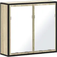 vidaXL Badkamerspiegelkast Sonoma eiken 65x20x60 cm bewerkt hout