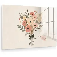 MuchoWow Bloemen - Quote - Beige - Lint