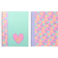 Kangaro spiraalblok - B'LOG HEARTS - formaat A4 - met lijn - 2 stuks - AN-124194-A