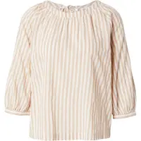 s.Oliver Blouse donkerbeige / wit