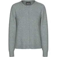 Pieces Gebreid vest 'PCMalou' grijs gemêleerd