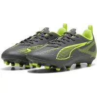 Puma Ultra 5 Play Gras / Kunstgras Voetbalschoenen (MG) Kids Donkergrijs Geel Roze
