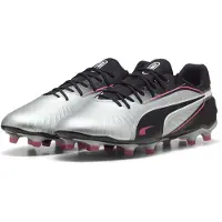 Puma Voetbalschoen 'King Match' oudroze / zwart / zilver