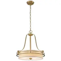 QUOIZEL LED Hanglamp Gotham | 4X E27 Max 60W | Dimbaar | Brushed Brass