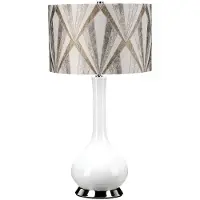 ELSTEAD LED Tafellamp MILO | 1X E27 Max 60W | Polished Nickel, White, Silver