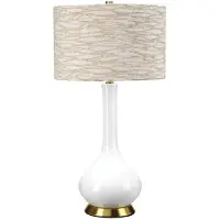 ELSTEAD LED Tafellamp MILO | 1X E27 Max 60W | Aged Brass, White, Orange