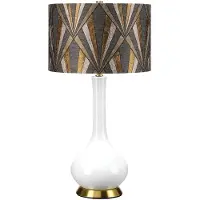 Elstead Lighting LED Tafellamp MILO | 1X E27 Max 60W | Aged Brass, White, Grey, Brass