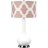 Elstead Lighting LED Tafellamp MILO | 1X E27 Max 60W | Polished Nickel, White, Pink