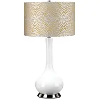 ELSTEAD LED Tafellamp MILO | 1X E27 Max 60W | Polished Nickel, White, Yellow