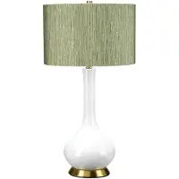 Elstead Lighting LED Tafellamp MILO | 1X E27 Max 60W | Aged Brass, White, Green