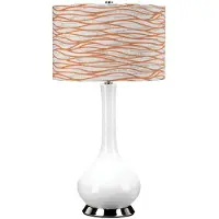 ELSTEAD LED Tafellamp MILO | 1X E27 Max 60W | Polished Nickel, White, Orange