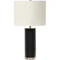 Elstead Lighting LED Tafellamp Ripple | 1X E27 Max 60W | Black with White Shade