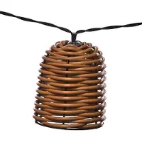 Luxform Tuinlamp Solar Rattan Party Light Brown 5 Lumen