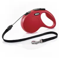 Flexi voor hond rollijn voor classic cord rood M 5 mtr