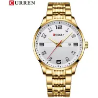 Curren - Horloge - Herenhorloge - Quartz - Wit - Goud - 44mm - 8411