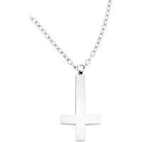 EtNox hard and heavy Halsketting - Big Plain Cross - standaard - Maat Standard
