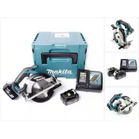 Makita DHS 630 RTJ accu cirkelzaag 18 V 165 mm + 2x accu 5.0 Ah + lader + Makpac