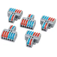 Aigostar Lasklem set 5 stuks - LT-623 2-in-6-uit verbindingsklem 0.08-4mm² | IP20 hersluitbaar