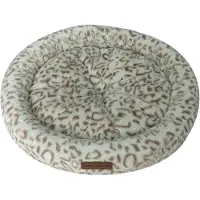 Animal Boulevard Cozy Snowleopard ronde mand wit/bruin XS