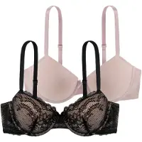 Dorina voorgevormde beugelbh Chloe (set van 2) beige/zwart female | Maat: D 95