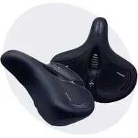 Voltano XXXL Fietszadel Cross - Zwart - Uitsparing