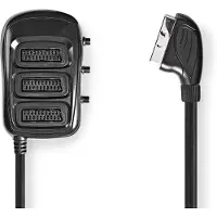 Nedis SCART-Switchbox SCART Male 3x SCART Female Vernikkeld Maximale -