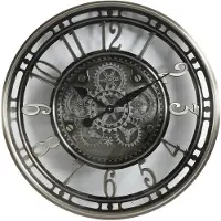 Countryfield Wandklok rond Norris L zilver