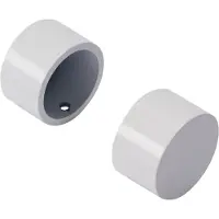 DecoMode Gordijnknop Cap Wit Hoogglans 20mm - 2 Stuks