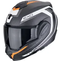 Scorpion EXO-Tech Evo Carbon Cosy Zwart Oranje Systeemhelm Maat 2XL