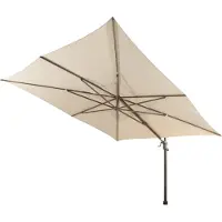 4 Seasons Outdoor Zweefparasol Finca 400 300 cm Wenge Frame Beach 4SO Parasol Bruin
