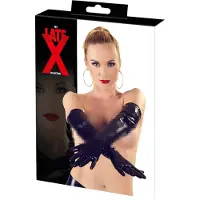 Late X lange unisex handschoen (zwart) - L