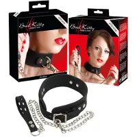 Bad Kitty Stevige Siliconen Halsband met Ketting