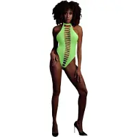 Ouch! Glow in the Dark Hoog uitgesneden Body - Groen