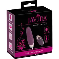 Javida Shaking Love - draagbaar radio‑gestuurd, stotende vibratie‑ei (paars)